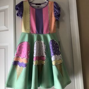 *SOLD* Jojo Siwa Ice Cream Cone dress Sz sm 6/6x